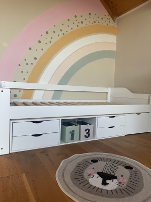 SUNNY BEE otroška postelja PAPAJA white 90x200